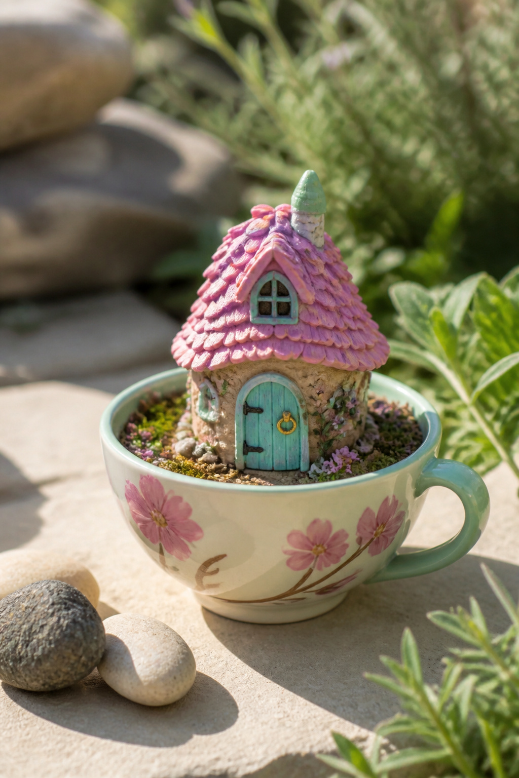 DIY Garden Fairy House: 20 Ways to Build One 13 Polymer clay fairy house with vivid details on a sunlit surface.