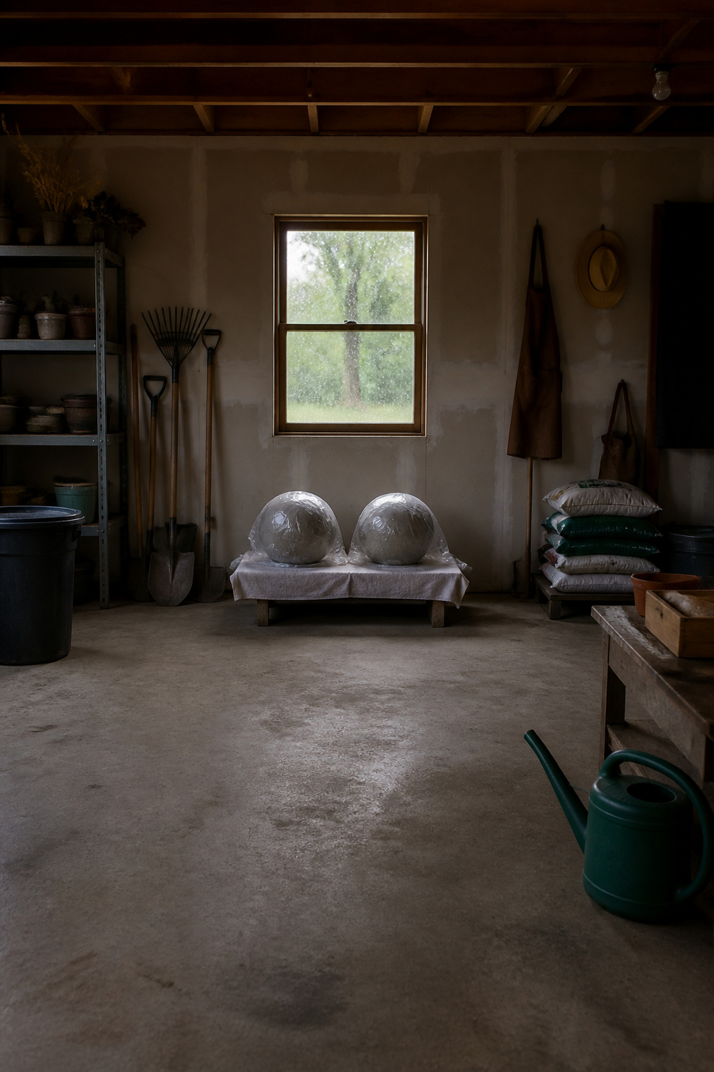 DIY Concrete Garden Orbs: A Step-by-Step Guide for 2026 4 Concrete orbs placed on towels for curing process.